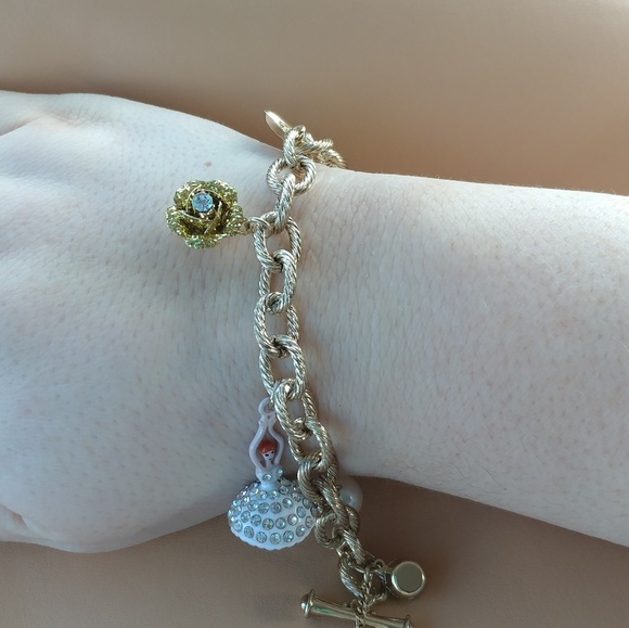 Betsey Johnson ballerina charm bracelet - Picture 2 of 6